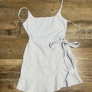 Princess Polly light blue wrap dress. Size 8